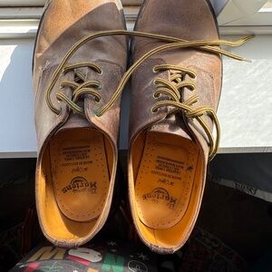 Dr. Martens Brown Leather Oxfords with Tan Laces
